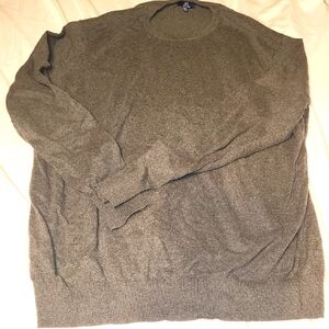 Men's Grey Crew Neck Long Sleeve Sweater Size 2XL